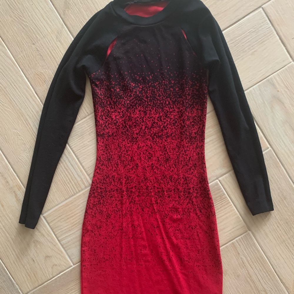 French connection Size 2 dress black and red